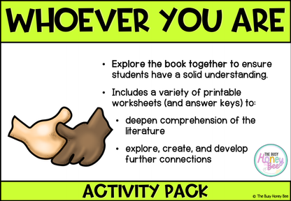 Whoever You Are by Mem Fox Activity Pack