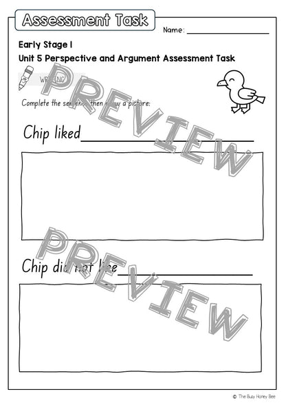 Early Stage 1 English Assessment Unit 5 Perspective and argument