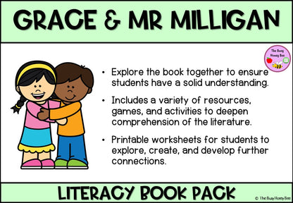 Grace and Mr Milligan - CBCA 2024 - Literacy Book Pack