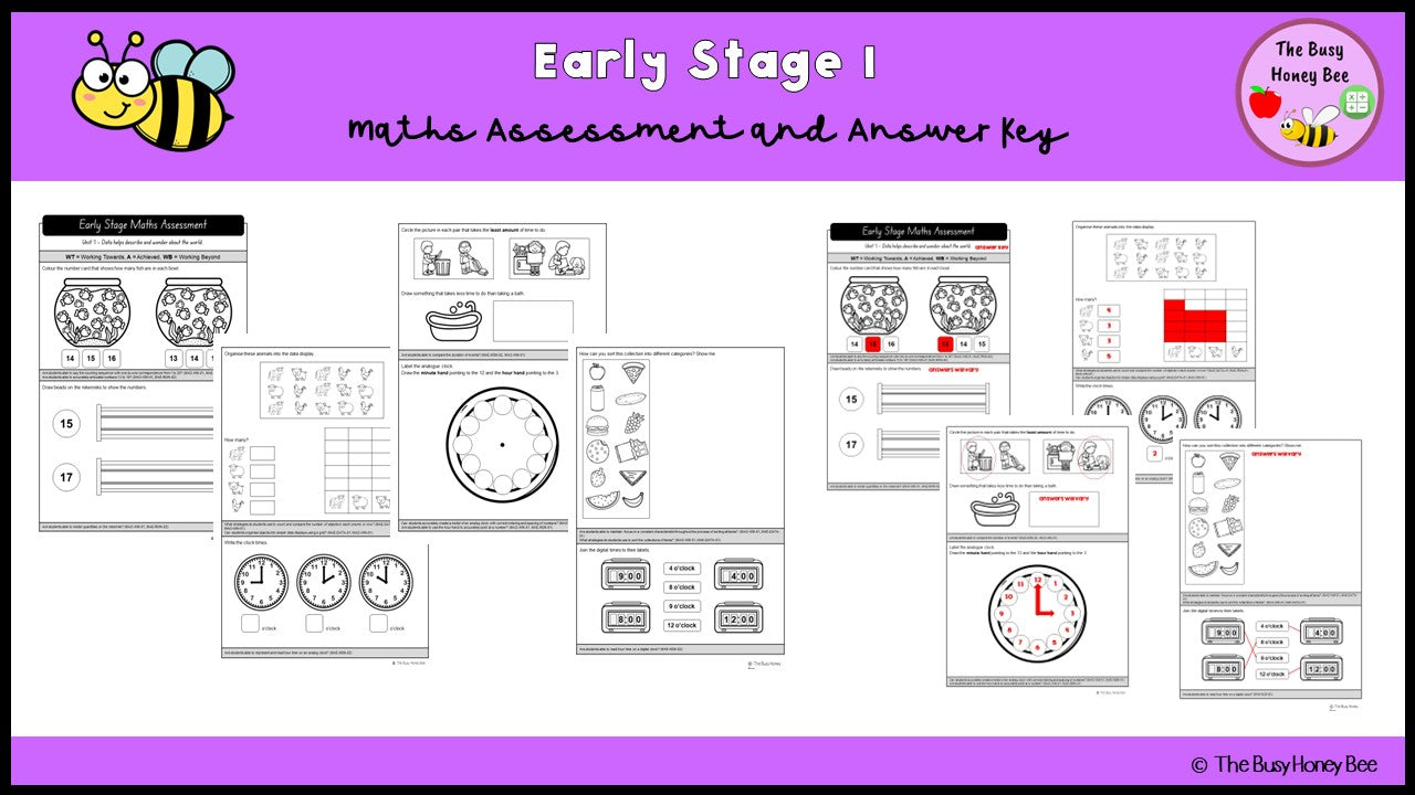 Early Stage 1 Maths Assessment 7