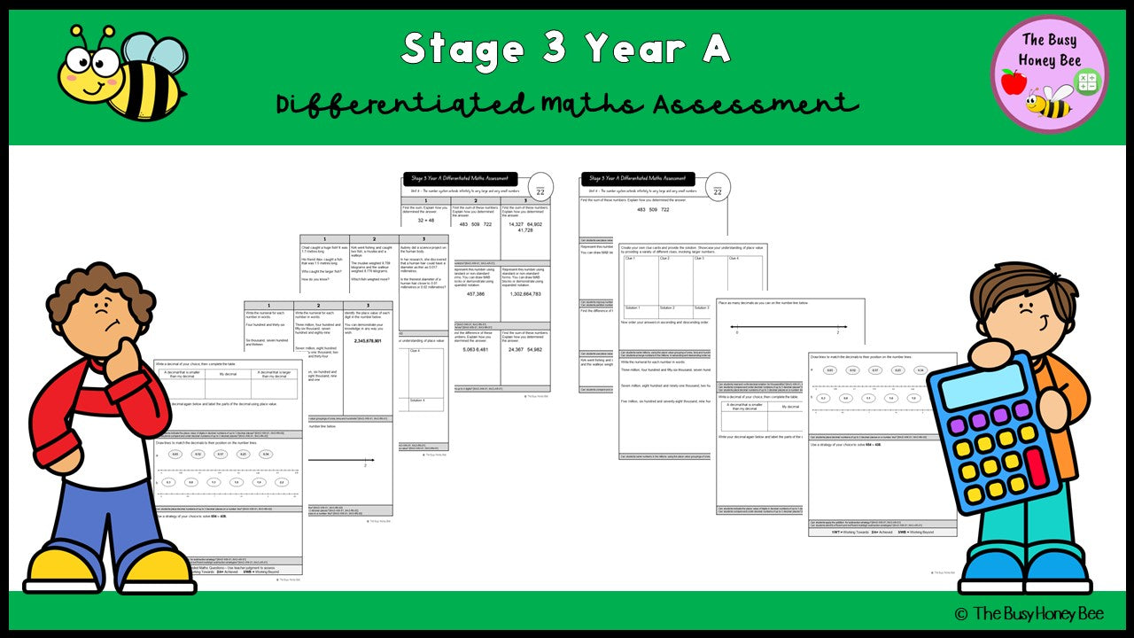 Stage 3 Year A Differentiated Maths Assessment Unit 6