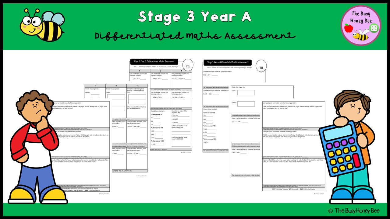 Stage 3 Year A Differentiated Maths Assessment Unit 2