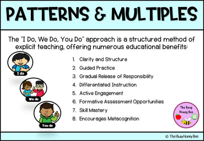 Year 3 Patterns and Multiples Explicit Teaching Bundle