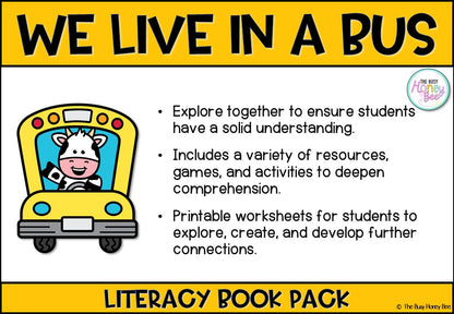We Live in a Bus by Dave Petzold - CBCA 2025 - Literacy Book Pack