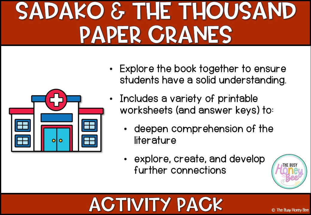 Sadako and the Thousand Paper Cranes Activity Pack