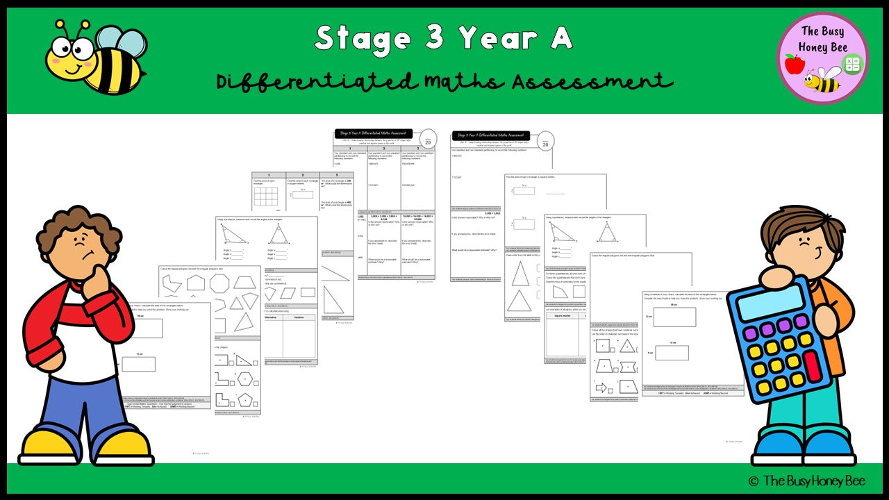 Stage 3 Year A Differentiated Maths Assessment Unit 12