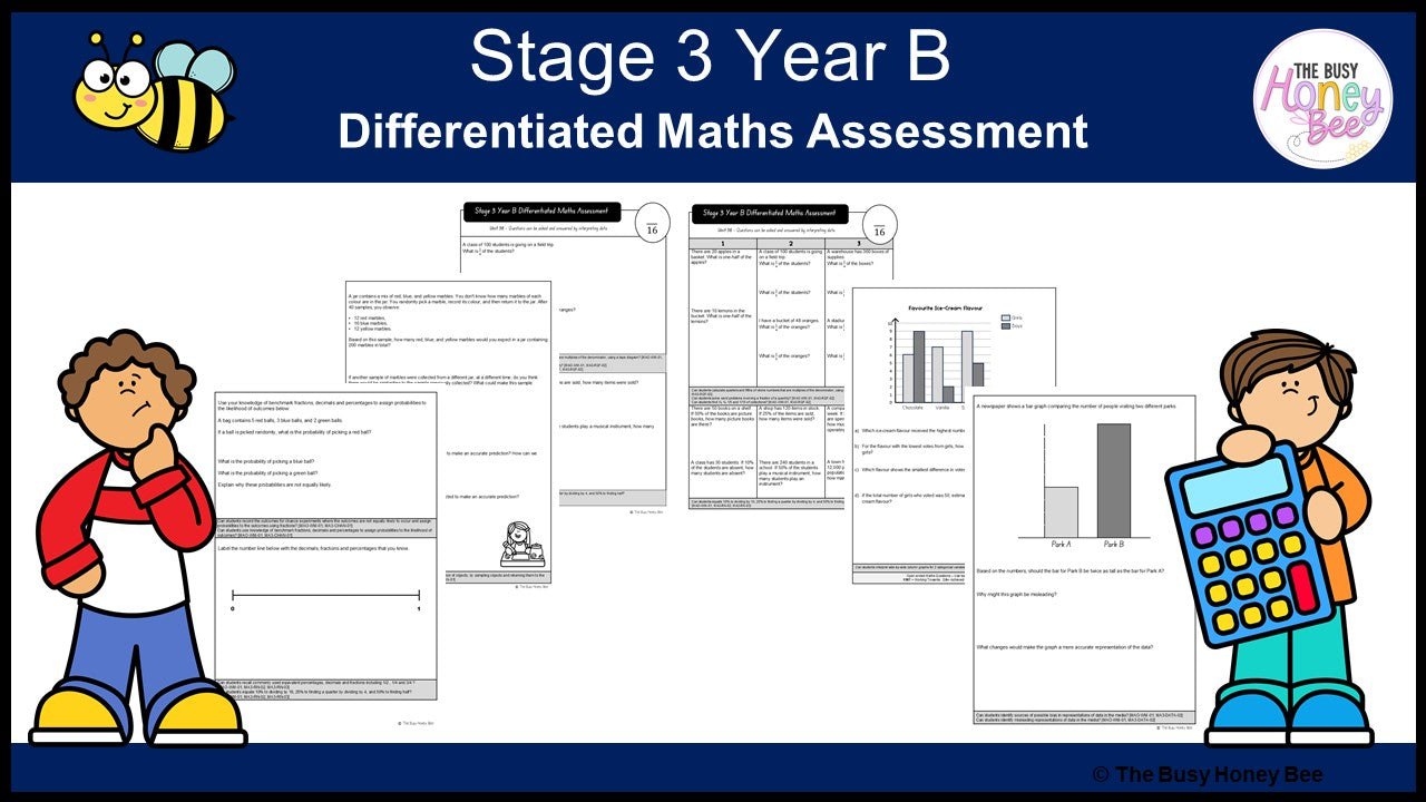 Stage 3 Year B Differentiated Maths Assessment Unit 38