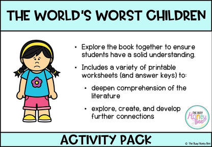 The World's Worst Children Activity Pack