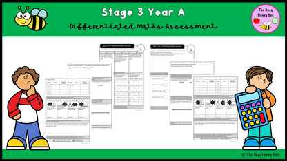 Stage 3 Year A Differentiated Maths Assessment Unit 11