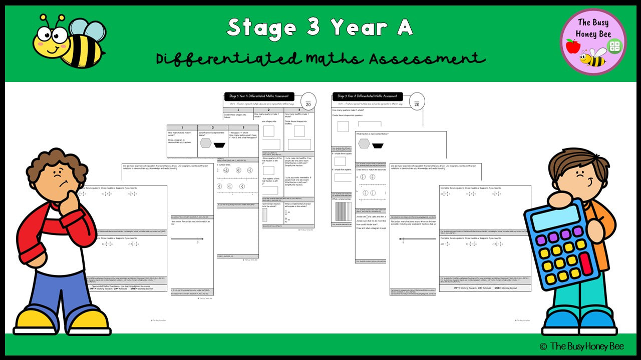 Stage 3 Year A Differentiated Maths Assessment Unit 4