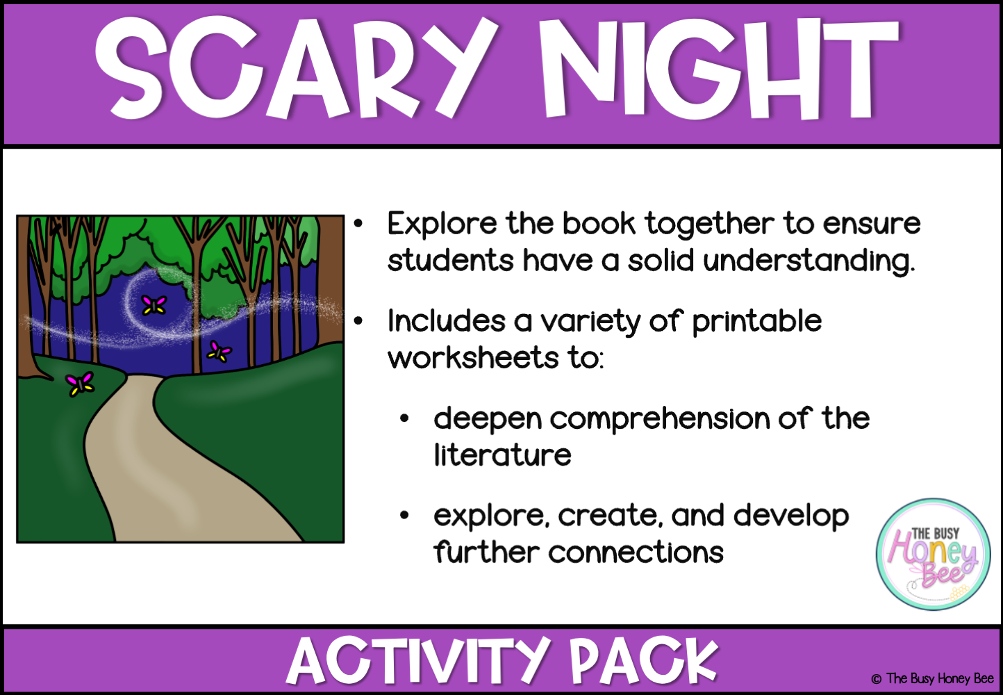 Scary Night by Lesley Gibbes Activity Pack
