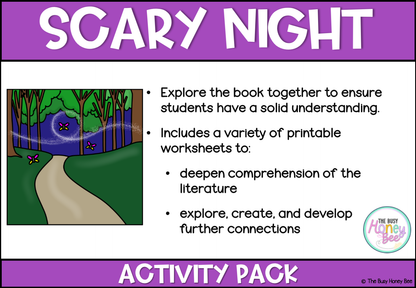 Scary Night by Lesley Gibbes Activity Pack