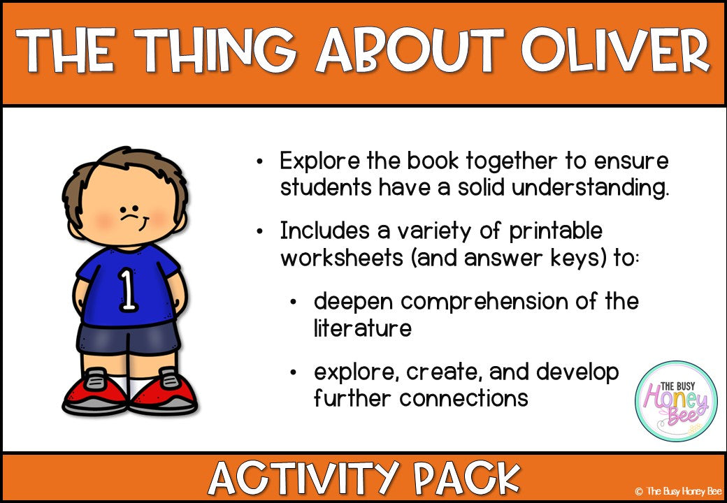 The Thing About Oliver Activity Pack