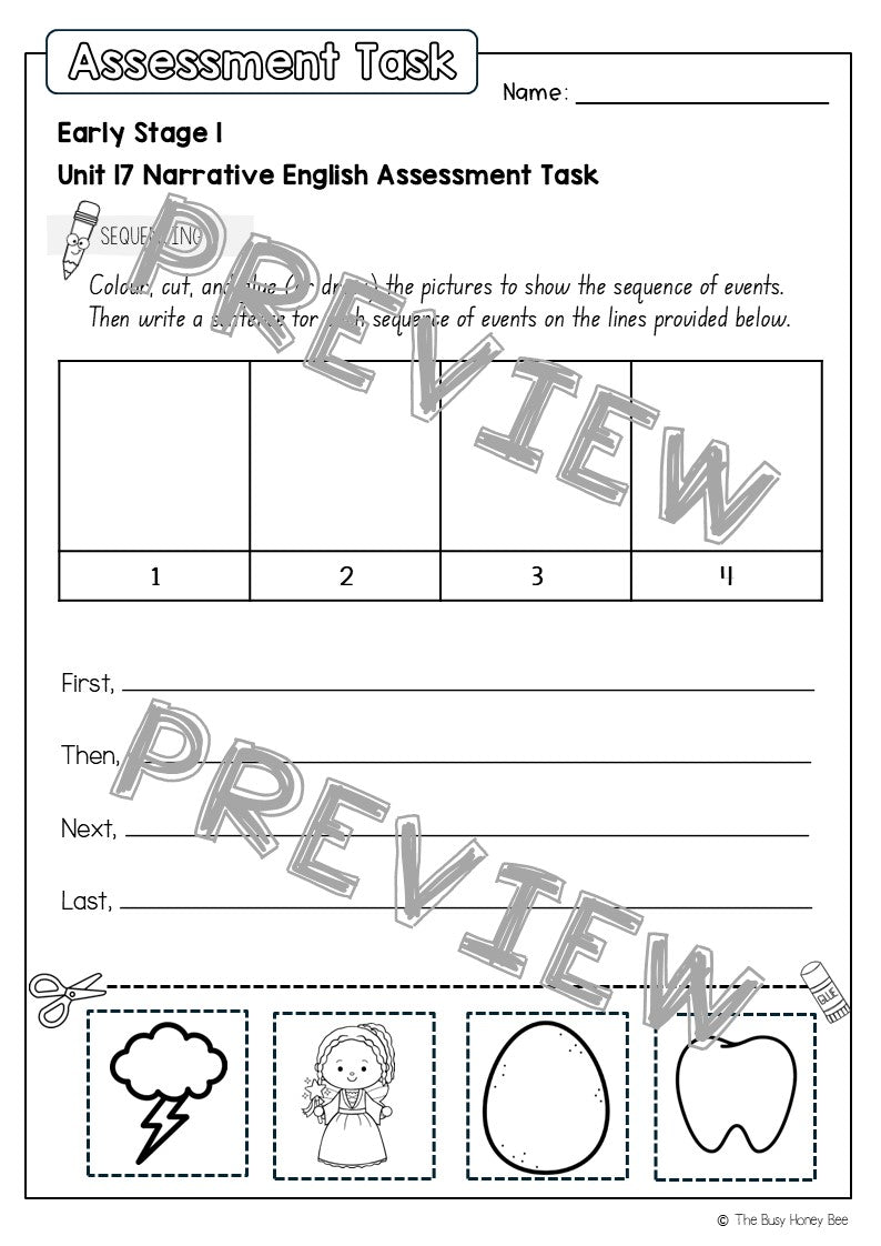 Early Stage 1 English Assessment Unit 17 Narrative