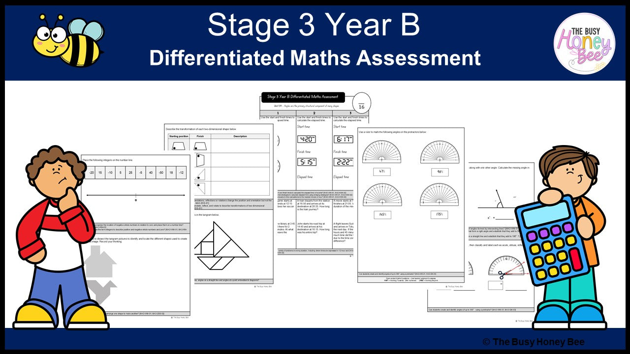 Stage 3 Year B Differentiated Maths Assessment Unit 39