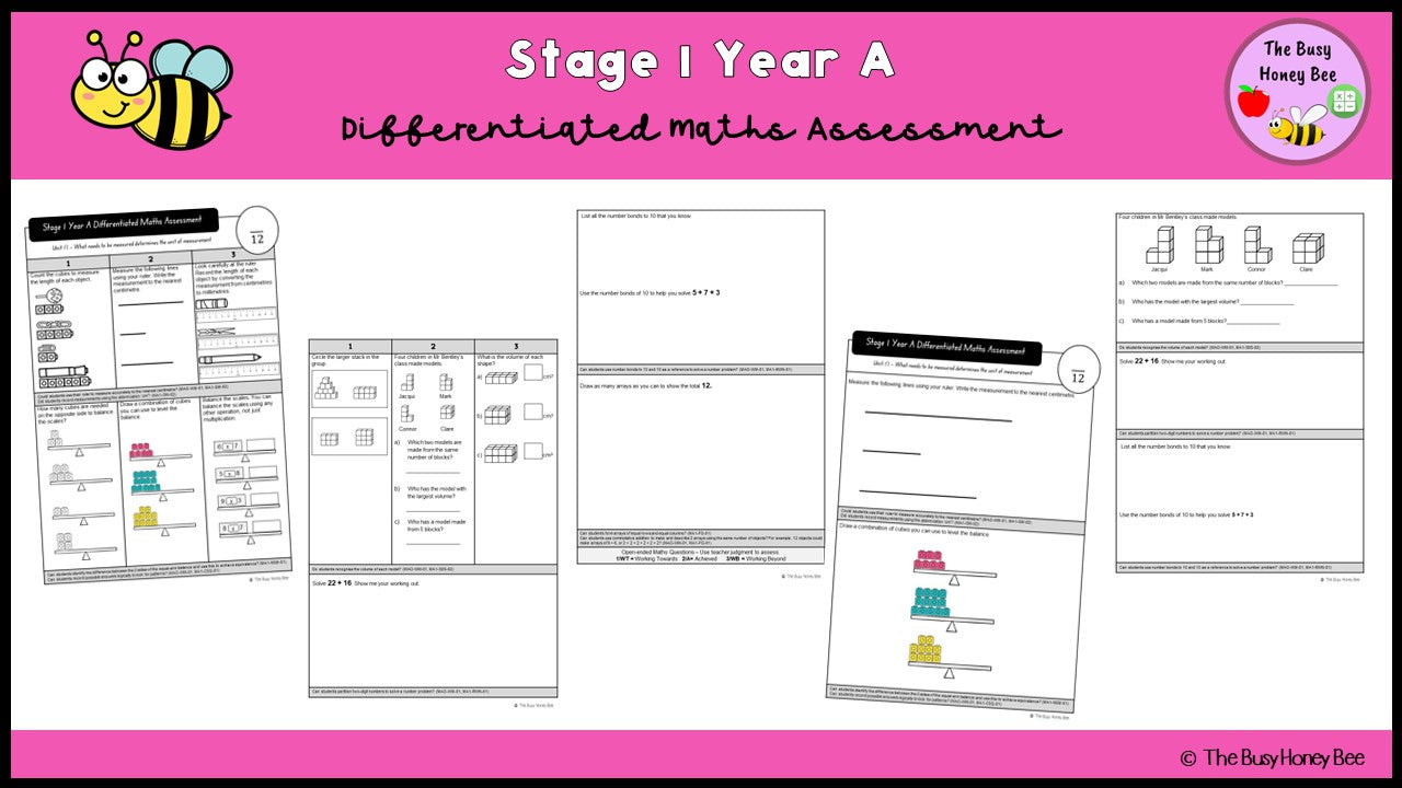 Stage 1 Year A Differentiated Maths Assessment Unit 17