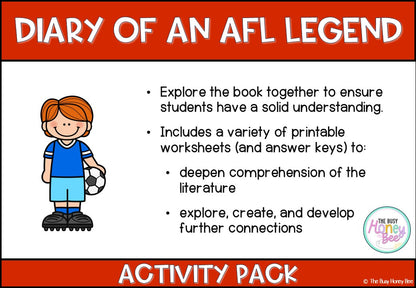 Diary of an AFL Legend Activity Pack