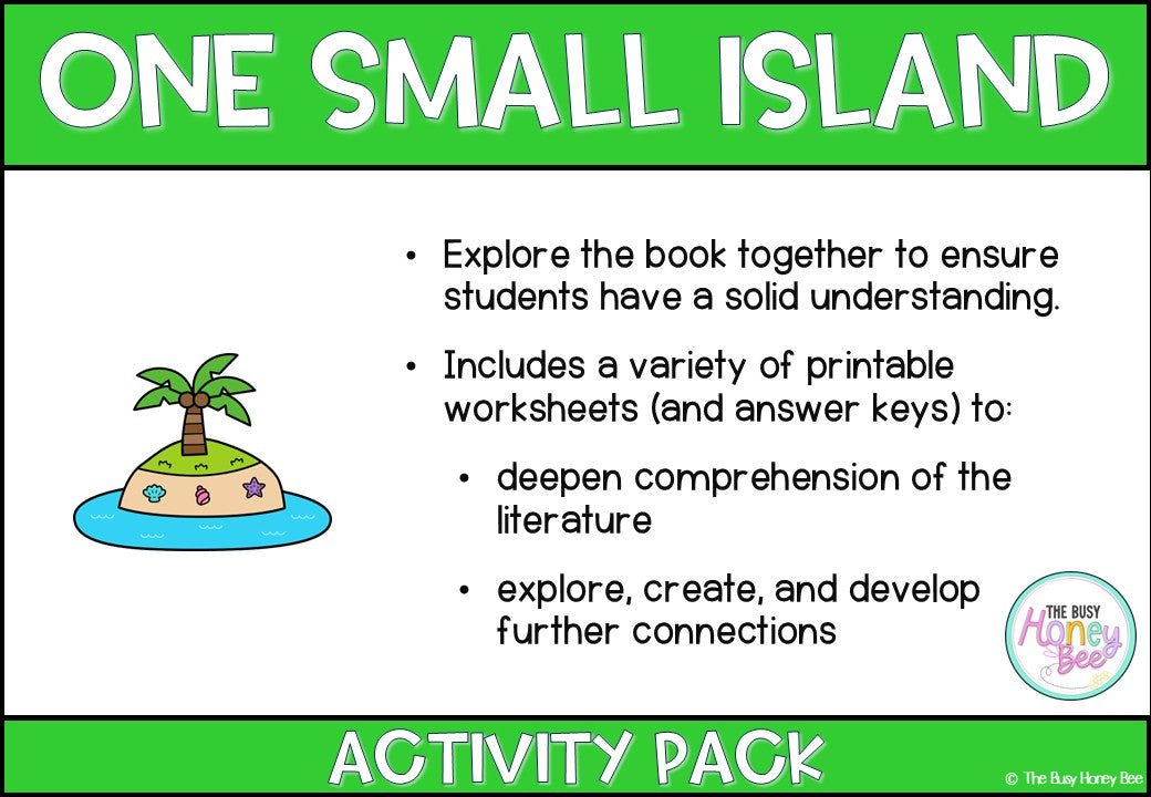 One Small Island by Alison Lester Activity Pack