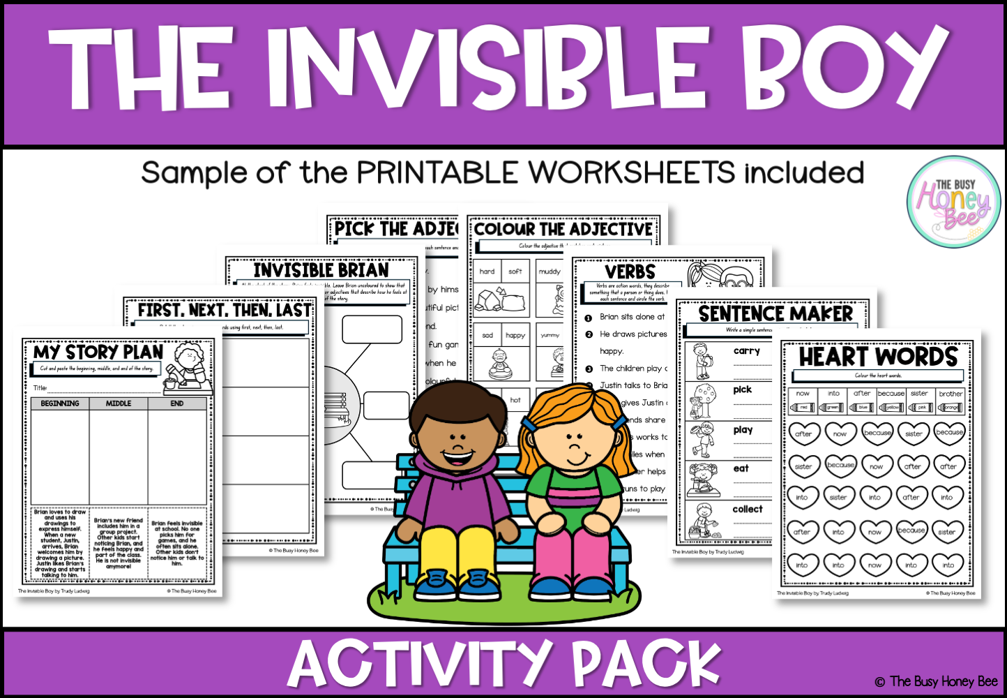 The Invisible Boy by Trudy Ludwig Activity Pack