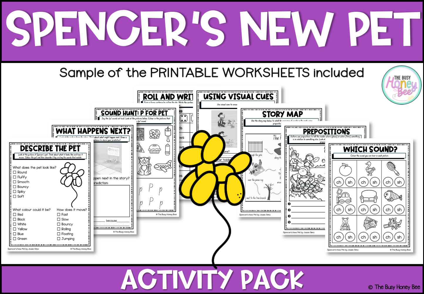 Spencer’s New Pet by Jessie Sima Activity Pack