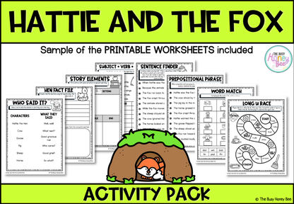 Hattie and the Fox Activity Pack