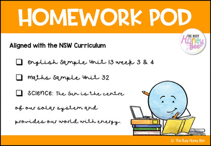 Stage 2 Year B Homework/Learning Pods Term 3 Mega Bundle