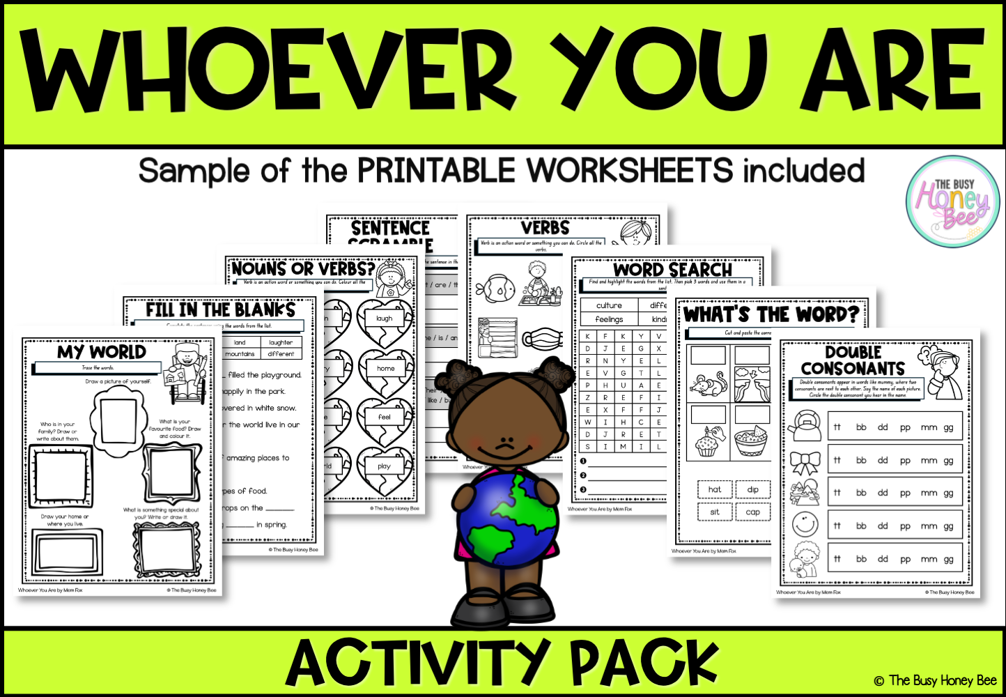 Whoever You Are by Mem Fox Activity Pack