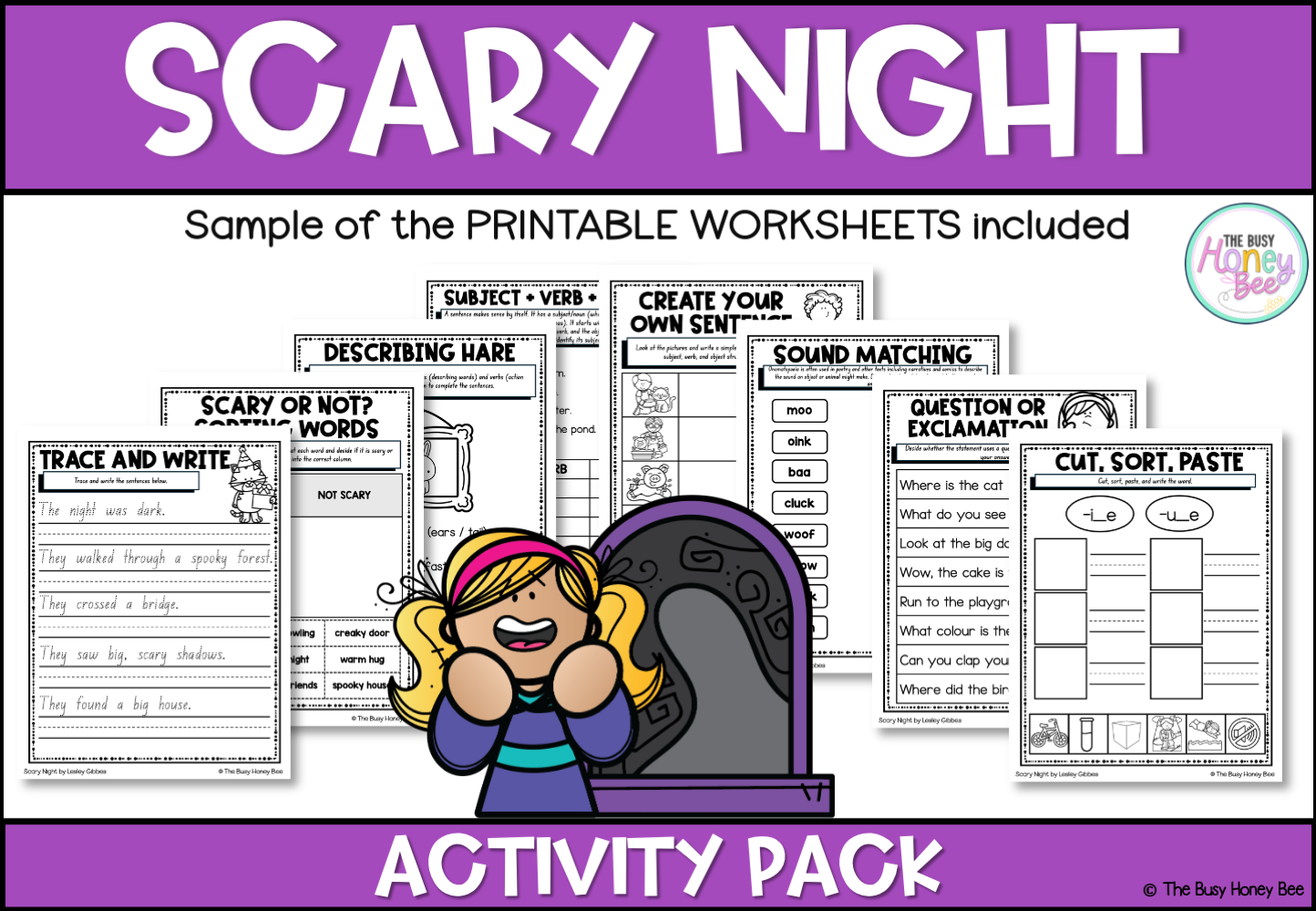Scary Night by Lesley Gibbes Activity Pack