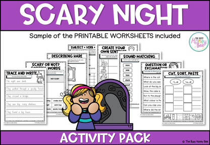Scary Night by Lesley Gibbes Activity Pack