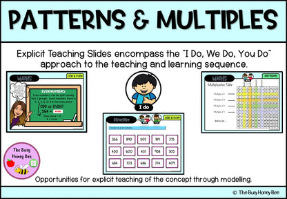 Year 3 Patterns and Multiples Explicit Teaching Bundle