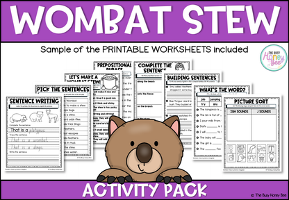 Wombat Stew by Marcia Vaughan Activity Pack