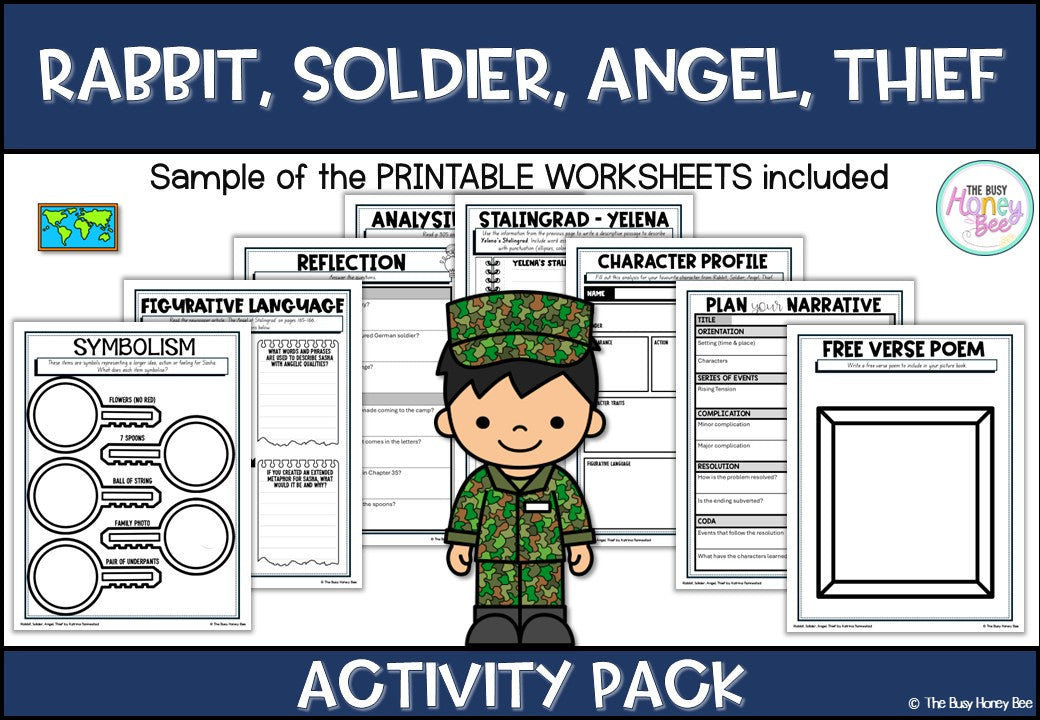 Rabbit, Soldier, Angel, Thief Unit 12 Activity Pack