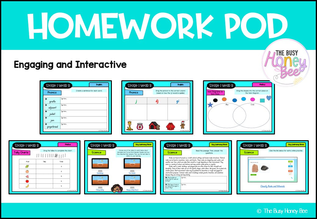 Stage 1 Year B Homework/Learning Pods Ultimate Mega Bundle