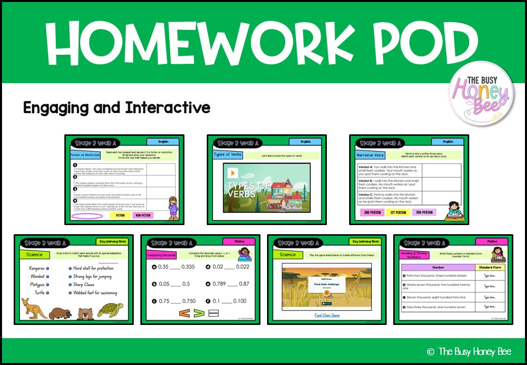 Stage 3 Year A Homework/Learning Pod 1