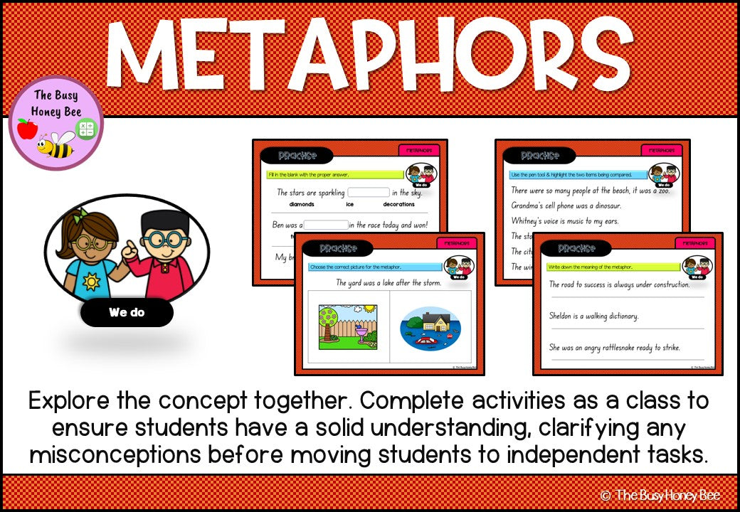 Year 3 and 4 Metaphors Explicit Teaching Slides