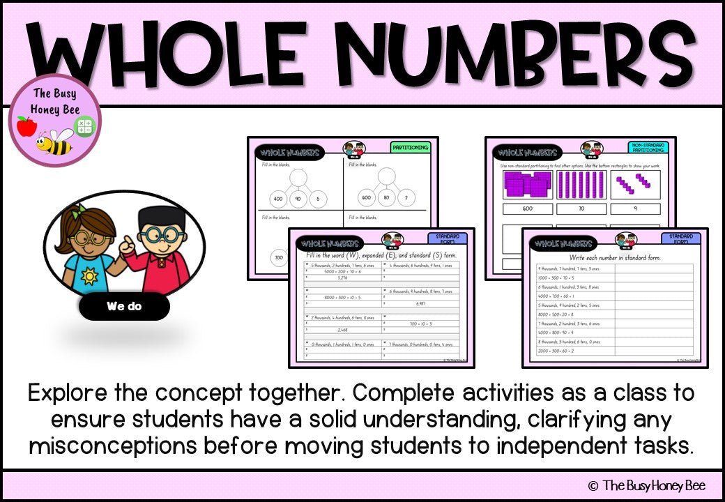 Year 3 Whole Number Partitioning Explicit Teaching Bundle