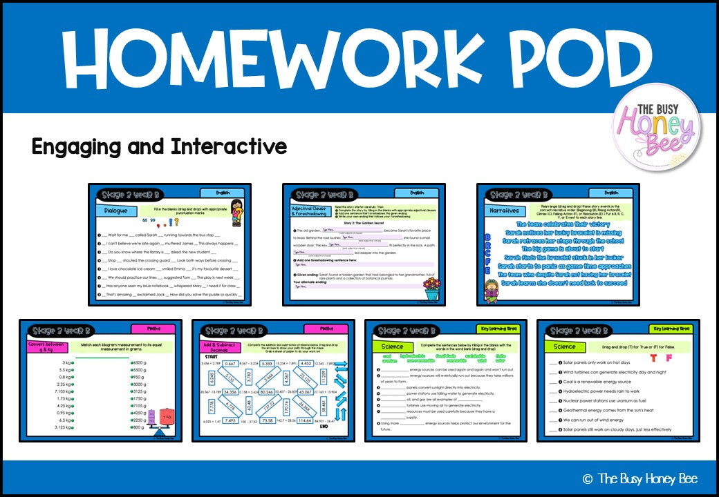 Stage 3 Year B Homework/Learning Pod 22