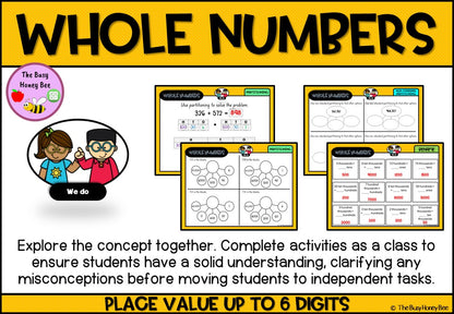 Year 4 Whole Number Place Value up to 6 digits Explicit Teaching Bundle