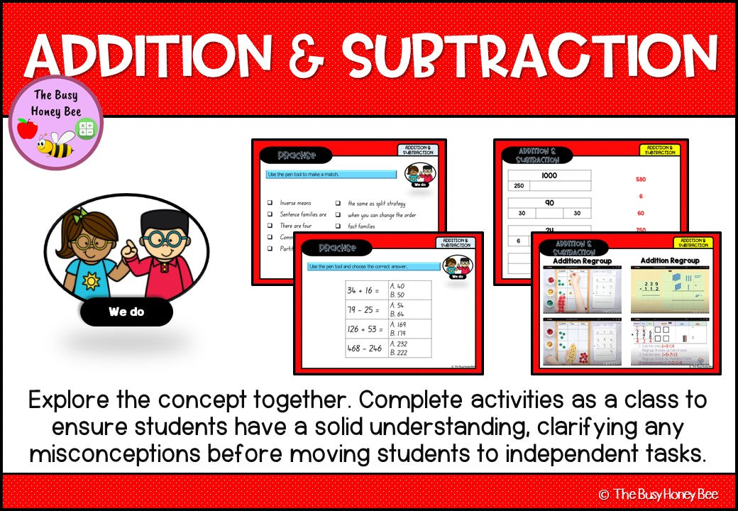 Year 3 Addition & Subtraction Explicit Teaching Bundle