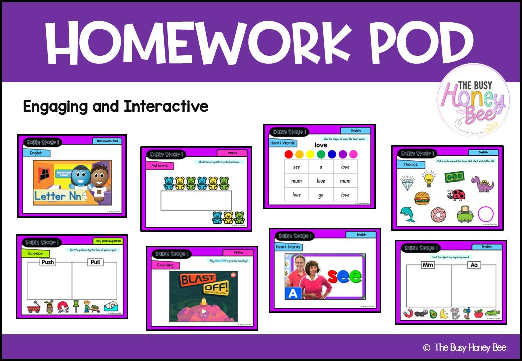 Early Stage 1 Homework/Learning Pods Term 1 Mega Bundle