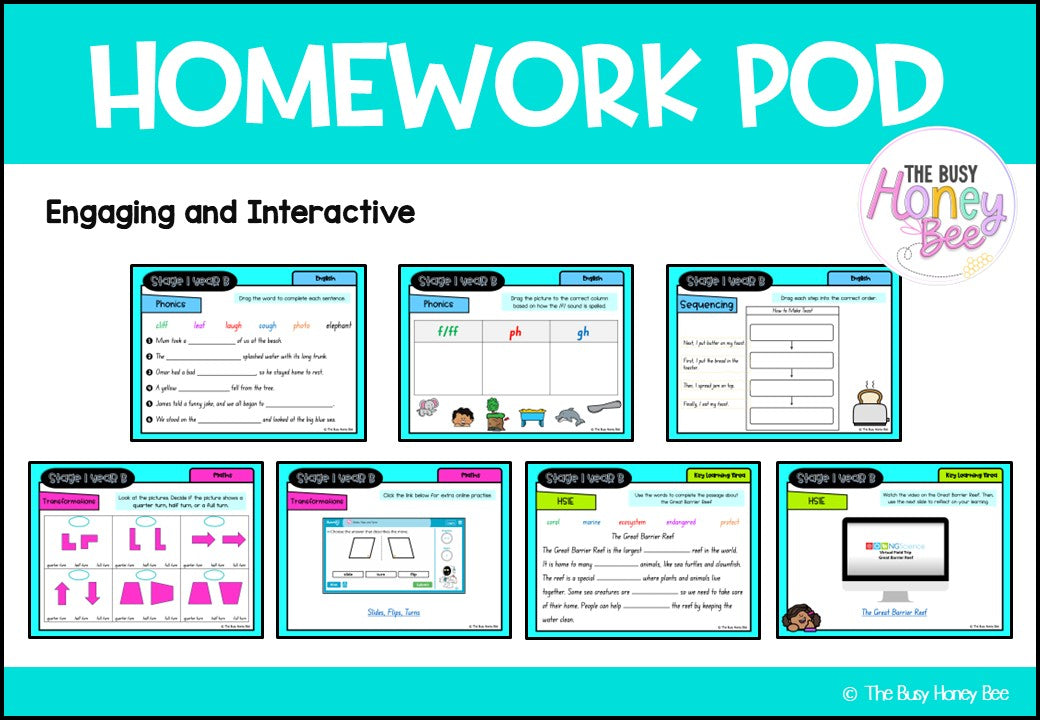 Stage 1 Year B Homework/Learning Pods Ultimate Mega Bundle