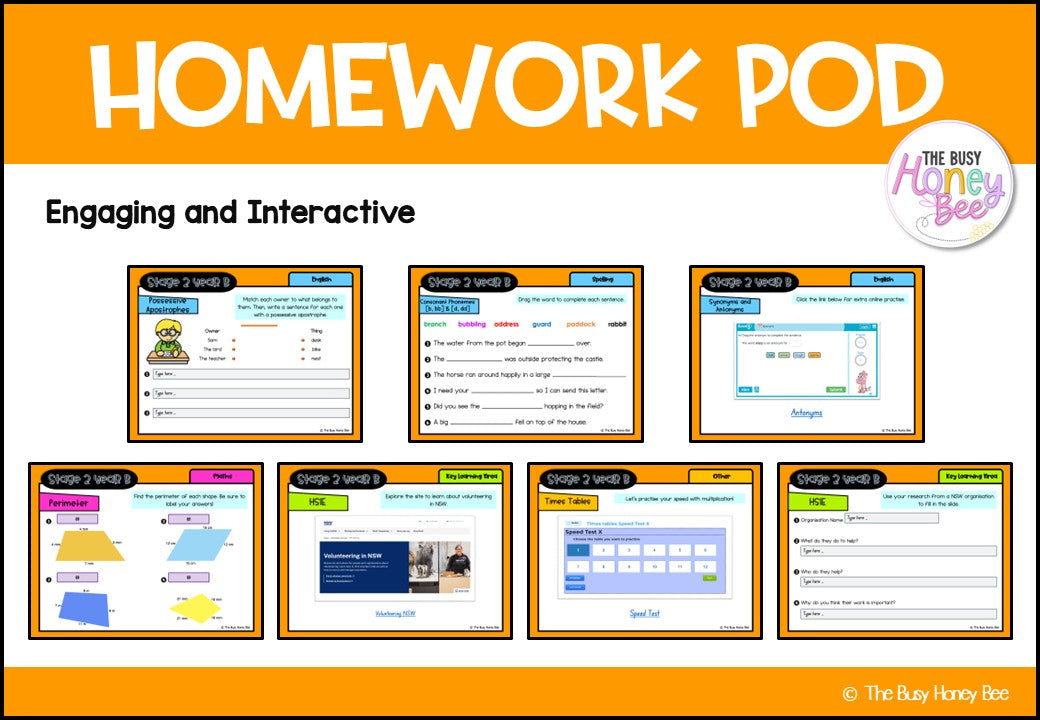 Stage 2 Year B Homework/Learning Pods Ultimate Mega Bundle