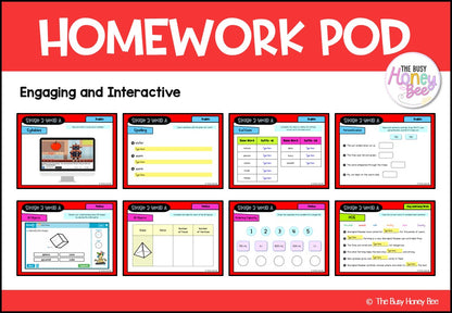 Stage 2 Year A Homework/Learning Pods Term 2 Mega Bundle