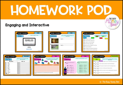 Stage 2 Year B Homework/Learning Pods Term 2 Mega Bundle