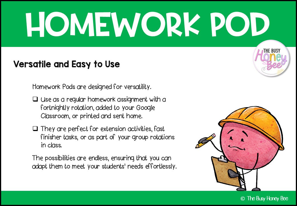 Stage 3 Year A Homework/Learning Pod 1