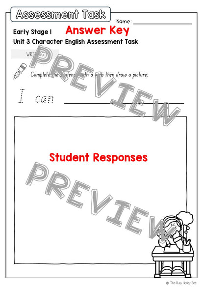 Early Stage 1 English Assessment Unit 3 Character