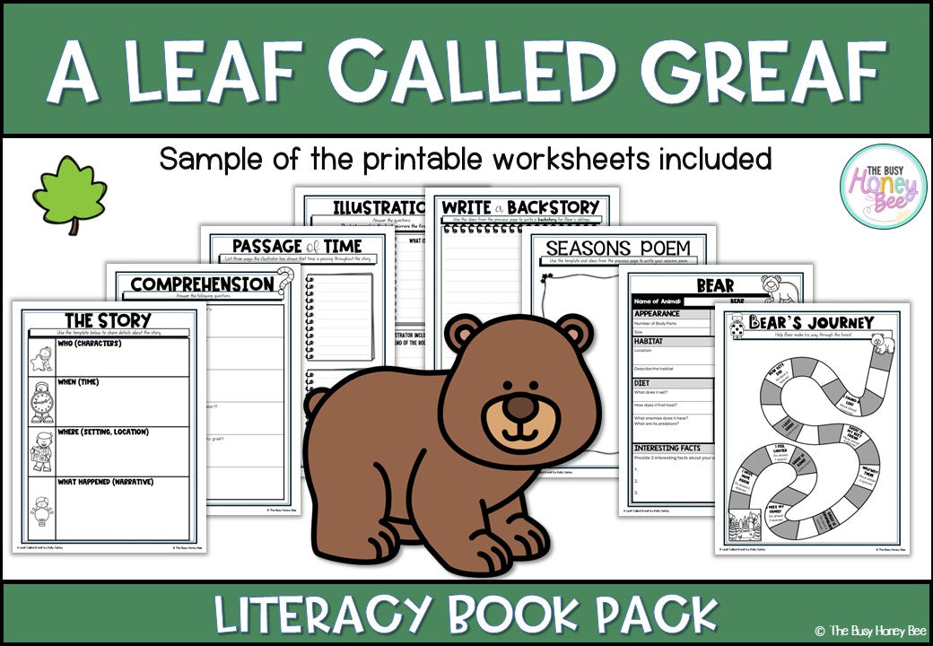 A Leaf Called Greaf - CBCA 2025 - Literacy Book Pack
