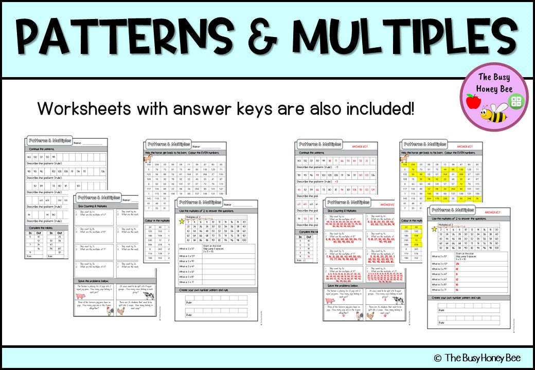 Year 3 Patterns and Multiples Explicit Teaching Bundle