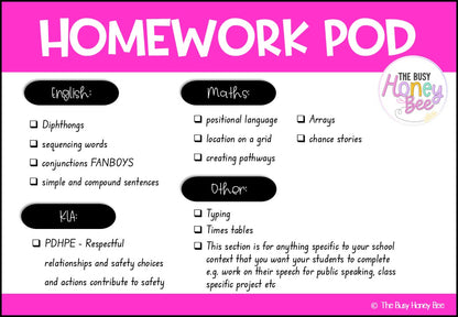 Stage 1 Year A Homework/Learning Pod 10