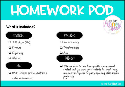 Stage 1 Year B Homework/Learning Pods Ultimate Mega Bundle